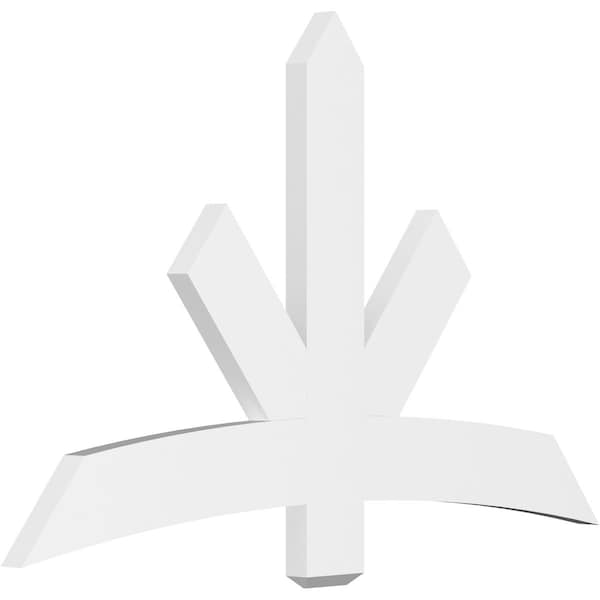 Ekena Millwork Alberta Architectural Grade PVC Gable Bracket, 60"W x 37 1/2"H x 2"D x 6"F, 15/12 Pitch GBP060X38X0206ALB00 - main